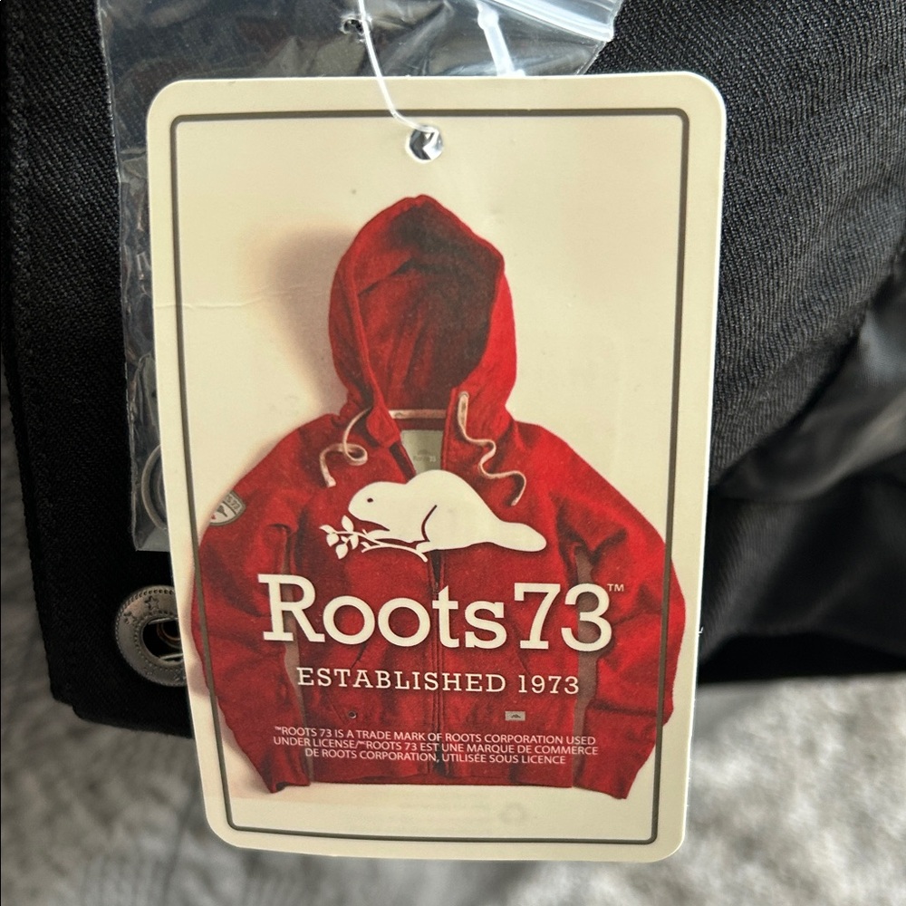Roots73 black mid-length winter coat NEW